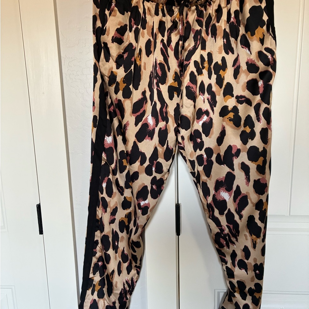 Leopard Print satin Pants